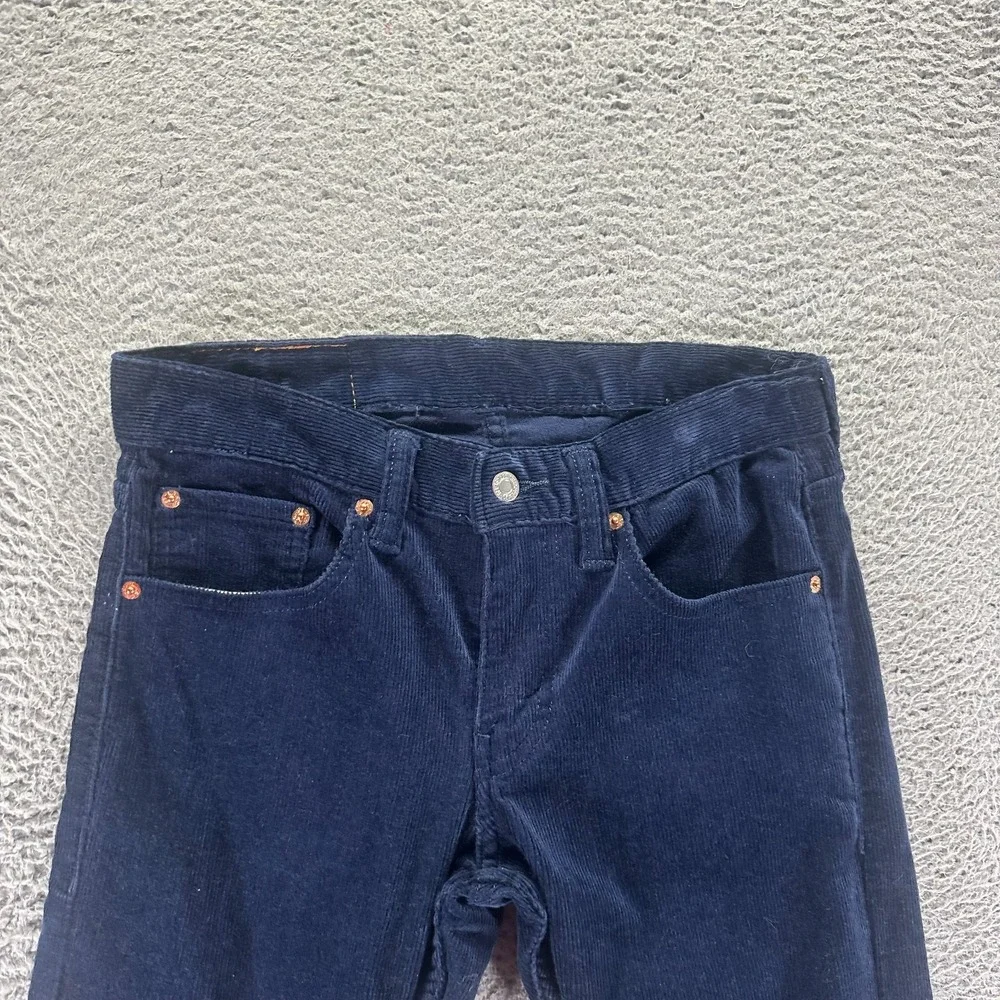 Levi's 511 Pant Mens 30x27 Blue Corduroy Chino Straight Business Preppy Career